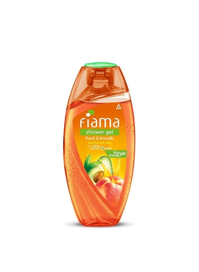 Fiama Shower Gel - Peach & Avocado, for Moisturised skin, with skin conditioners, 250 ml - Image 1